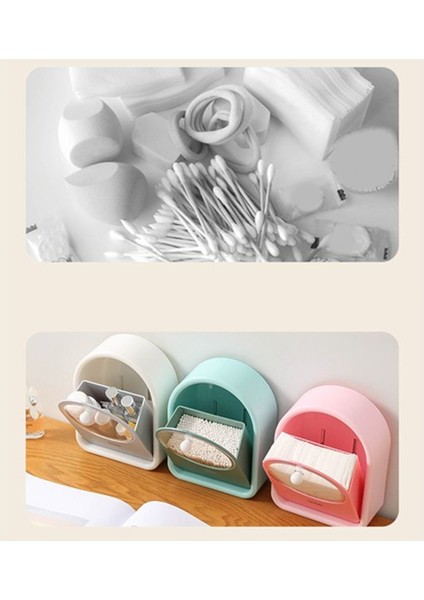 Delme Gerektirmeyen Saklama Kutusu Duvara Monte Düzenleyici Duvara Monte Edilen Çevirmeli Yapışkanlı Kozmetik Pamuklu Çubuk Tutucu Ev Pembesi (Yurt Dışından) modelleri