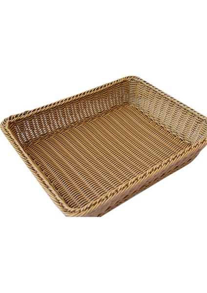 Depolama Sepeti El Yapımı Dikdörtgen Rattan Organizasyon Hasır Ekmeklik Meyve Sebze Atıştırmalık Gıda Kabı Xl (Yurt Dışından) fiyatları