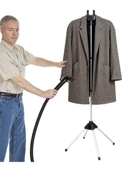Sergileme Standı Giysi Askısı Giysi Katlanabilir Üçayak Buharlı Ütü Askısı Giysi Ütü Askısı Askı Standı Giysi Kurutma Askısı Siyah (Yurt Dışından) fiyatları