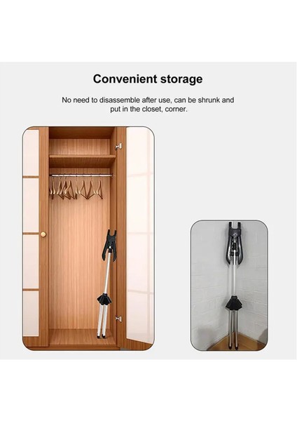 Sergileme Standı Giysi Askısı Giysi Katlanabilir Üçayak Buharlı Ütü Askısı Giysi Ütü Askısı Askı Standı Giysi Kurutma Askısı Siyah (Yurt Dışından) fırsatları