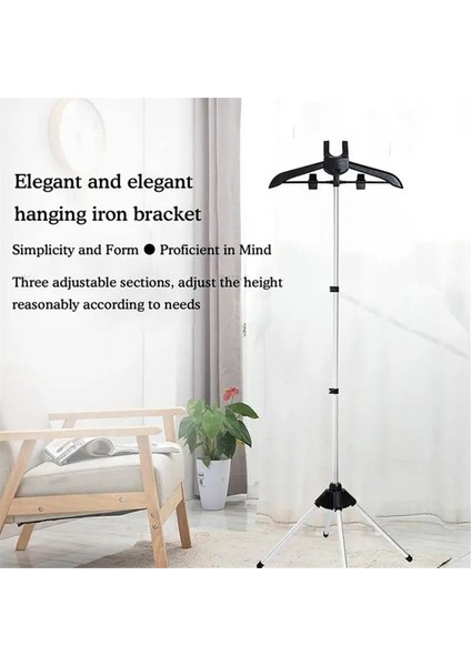 Sergileme Standı Giysi Askısı Giysi Katlanabilir Üçayak Buharlı Ütü Askısı Giysi Ütü Askısı Askı Standı Giysi Kurutma Askısı Siyah (Yurt Dışından) indirimleri