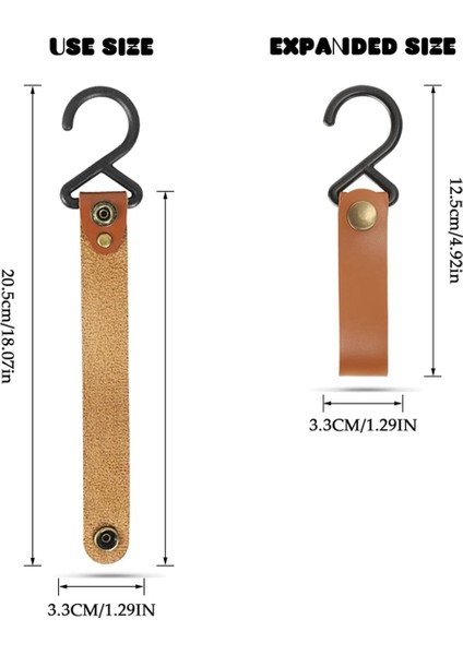 Adet Deri S Kancası Deri Kanca, S Şeklinde Kancalar, Asma Kancası, Kamp Kancası Askı Kancaları (Kahverengi) (Yurt Dışından) fiyatları