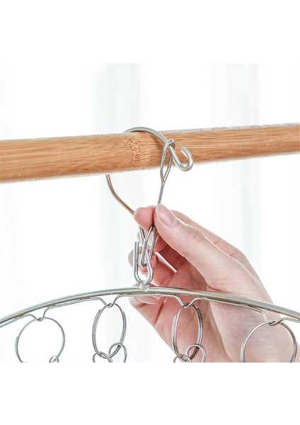 Çok Işlevli Paslanmaz Çelik Giysi Askılığı Giysi Askılığı Ev Tipi Rüzgar Geçirmez Iç Çamaşırı Çorap Askılığı Giysi Askılığı (Yurt Dışından) fırsatları