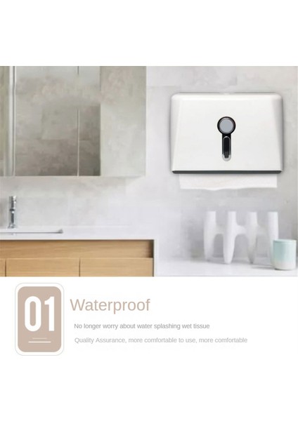 2'li Ticari Kağıt Havlu Dispenseri Duvara Monte - Yapışkanlı - Delme Gerektirmez - Kilitli - Mutfak Için (Yurt Dışından) fırsatları