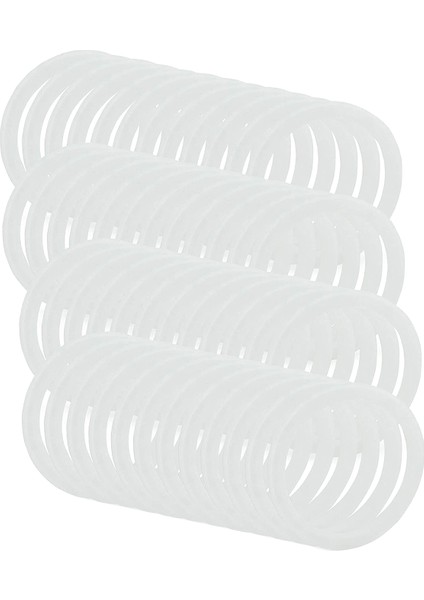 Plastik Kavanoz Kapakları Için Yeniden Kullanılabilir Sızdırmaz Silikon Conta Halkaları (Geniş Ağızlı, 48'li Paket) (Yurt Dışından)