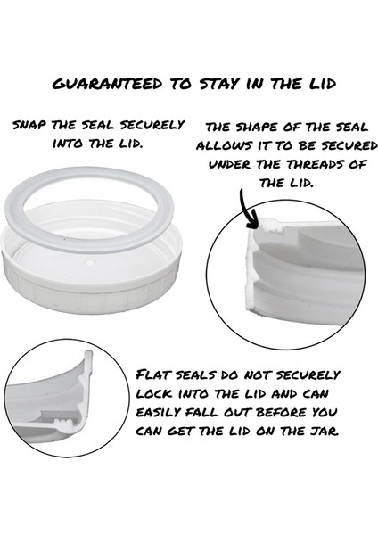 Plastik Kavanoz Kapakları Için Yeniden Kullanılabilir Sızdırmaz Silikon Conta Halkaları (Geniş Ağızlı, 48'li Paket) (Yurt Dışından) fiyatları