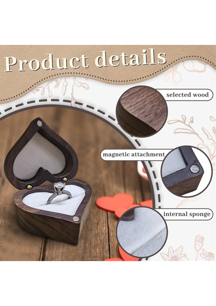 Kalp Şeklinde Yüzük Kutusu Ahşap Yüzük Mücevher Kutusu Romantik Evlilik Yüzüğü Tutucu Nişan Yüzüğü Kutusu Teklif Yıldönümü (Yurt Dışından) fiyatları