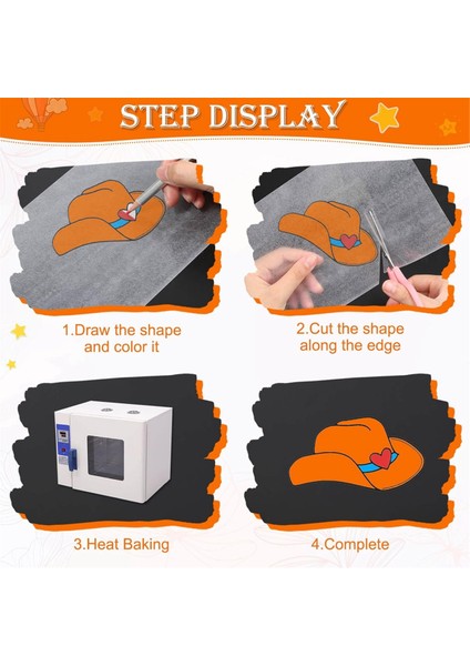 Büzüşen Sanat Kağıdı, 50 Adet Büzüşen Levhalar Anahtarlıklar ve Çocuk Sanat ve El Sanatları Işaretlemeleri Için Büzüşen Plastik Film (Yurt Dışından) fiyatları