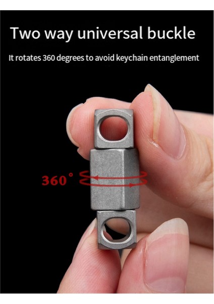 Titanyum Alaşımlı Anahtarlık Evrensel Dönen Anahtarlık Aksesuarları Araba Anahtarlığı 360 Derece Dönen Toka (Yurt Dışından) indirimleri