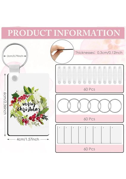 Toplu 180 Adet Süblimasyon Anahtarlık, Çift Taraflı Isı Transferli Süblimasyon Dekoratif Boşluklar, Kendin Yap Için Uygun (Yurt Dışından) fırsatları