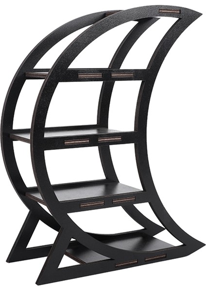 Ahşap Kristal Sergileme Rafı, Taşlar ve Esansiyel Yağlar Için Kristal Tutucu, Masa Üstü Için Siyah Cadı Dekoratif Raflar (Yurt Dışından)