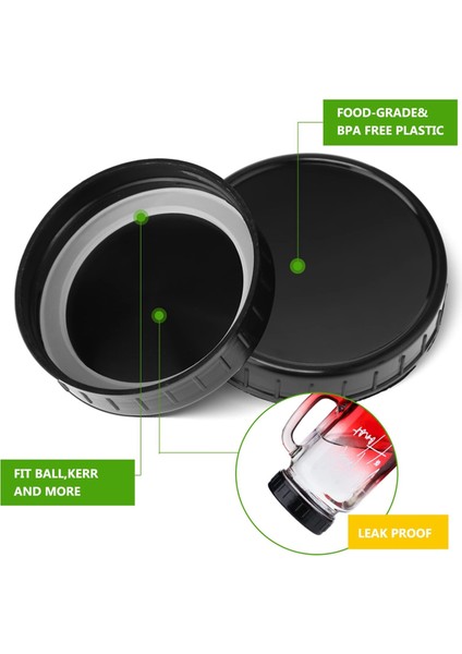 30 Adet Çok Amaçlı Mason Kavanozu Plastik Kapak (70 Mm) Kauçuk Contalı - Normal Ağızlı Konserve Kavanozları Için Mükemmel (Yurt Dışından) indirimleri