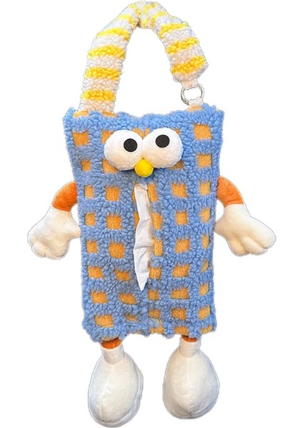 Sevimli Araba Mendil Tutucu - Araba Arkası Koltuk Mendil Tutucu Peluş Karikatür Hayvan Mendil Saklama Tutucu Askılı Mendil Kutusu, D (Yurt Dışından)