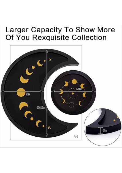 Kullanışlı Dekor Tepsisi Kullanışlı Ahşap Ay Tepsisi Yuvarlak Dekorasyon Ahşap Aromaterapi Esansiyel Yağ Tepsisi (Yurt Dışından) fiyatları