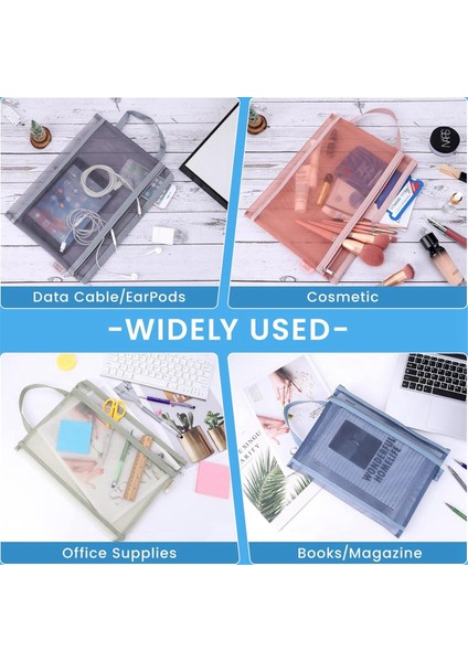 20'li Paket File Fermuarlı Poşetler, Masa Oyunları ve Bulmaca Saklama Için Çift Duvarlı Naylon File Poşetler (Yurt Dışından) indirimleri