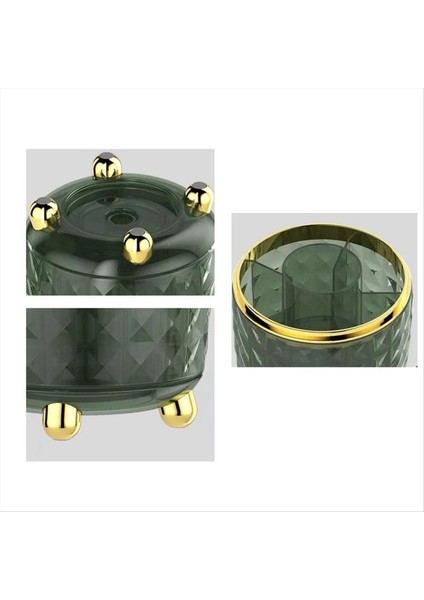 360 Derece Dönebilen Masaüstü Düzenleyici Kutu Çok Fonksiyonlu Döner Kozmetik Fırça Kabı Rujlar Için Toz Geçirmez Kapaklı (Yurt Dışından) fiyatları