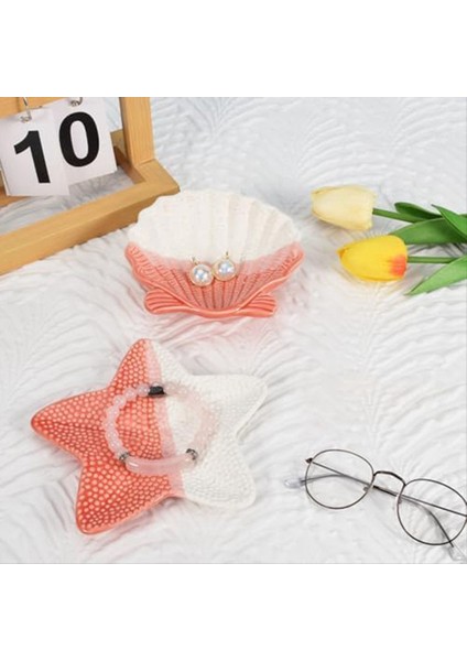 Mücevher Tepsisi, Küçük Anahtar Kasesi, Deniz Kabuğu Seramik Dekoratif Mücevher Tepsileri, Yüzükler, Küpeler, Kolyeler, Bilezikler, Anahtarlar (Yurt Dışından) fiyatları