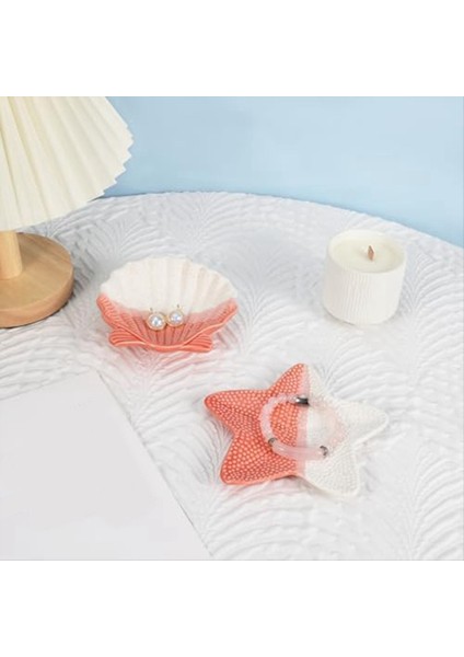 Mücevher Tepsisi, Küçük Anahtar Kasesi, Deniz Kabuğu Seramik Dekoratif Mücevher Tepsileri, Yüzükler, Küpeler, Kolyeler, Bilezikler, Anahtarlar (Yurt Dışından) modelleri