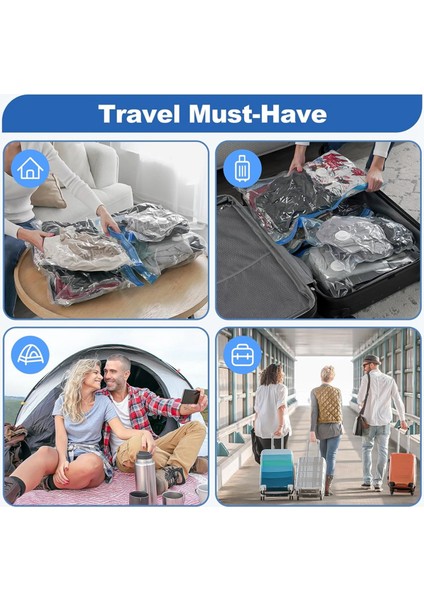 12 Adet Elektrikli Pompalı Seyahat Vakumlu Saklama Poşetleri Bagaj Için Vakumlu Sızdırmazlık Poşetleri Giysiler Için Yerden Tasarruf Sağlayan Çantalar Ab Fişi (Yurt Dışından) modelleri