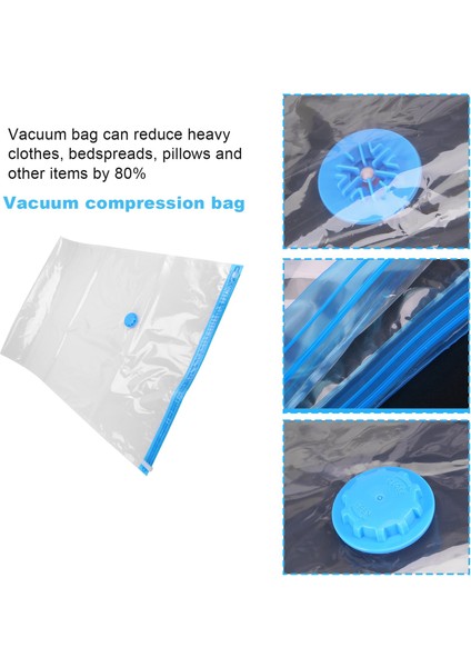 Vakumlu Poşet 10'lu Set 2 Ebat 6'lı 40X60 ve 4'lü 60X80 Giysi, Yorgan ve Yatak Çarşaflarını Saklamak Için Sağlam Vakumlu Poşet Giysiler Için. (Yurt Dışından) indirimleri