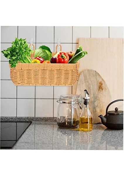 Zencefil Sarımsak Saklama Sepeti Kiler Eşya Düzenleyici Eşya Saklama Kutusu Duvara Monte Sepet Hasır Sarımsak Sepeti-B (Yurt Dışından) fiyatları