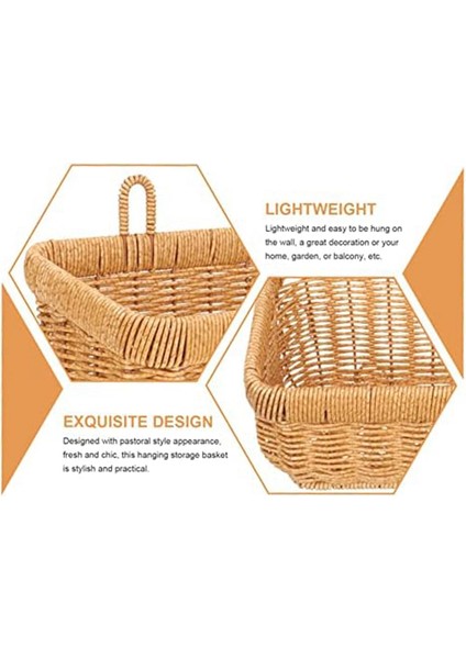 Zencefil Sarımsak Saklama Sepeti Kiler Eşya Düzenleyici Eşya Saklama Kutusu Duvara Monte Sepet Hasır Sarımsak Sepeti-B (Yurt Dışından) fırsatları