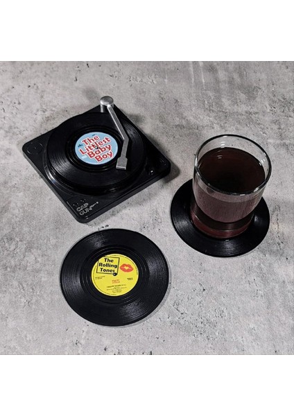 Yaratıcı Içecek Bardak Altlıkları 6'lı Set Vintage CD Bardak Altlıkları Müzik Severler Için Vinil Plaklar, Ev Hediyeleri Stil 1 (Yurt Dışından) modelleri