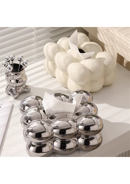 Balon Tasarım Mendil Kutusu Tutucu Kağıt Dağıtıcı Banyo Yemek Masası Şık Mendil Düzenleyici Dekoratif Peçete, E (Yurt Dışından)