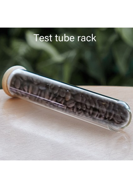 Ahşap Kahve Çekirdekleri Çay Sergileme Rafı Standı Cam Test Tüpü Mühürlü Saklama Dekoratif Süsler Tahıl Kabı Barista Için (Yurt Dışından) fırsatları