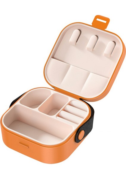 Saplı Küpe Mücevher Kutusu, Mini Mücevher Seyahat Kutusu, Mücevher Tutucu Düzenleyici, Küçük Seyahat Mücevher Kutuları, Turuncu (Yurt Dışından)