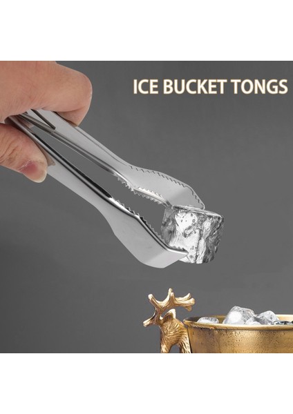 Buz Kovası, Buz, Şeker Küpleri, Kahve Barı, Yemek Servisi Için 2 Adet Testere Dişli Paslanmaz Çelik Buz Maşası (Yurt Dışından) fiyatları