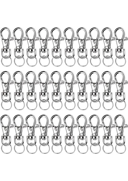 Anahtarlıklı Metal Döner Kancalar, 120 Adet Küçük Istakoz Pençesi Anahtarlık Tokaları ve 120 Adet Anahtarlık Halkası (Yurt Dışından)