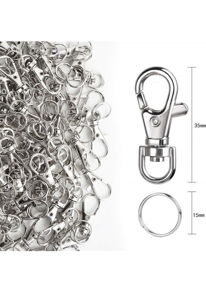 Anahtarlıklı Metal Döner Kancalar, 120 Adet Küçük Istakoz Pençesi Anahtarlık Tokaları ve 120 Adet Anahtarlık Halkası (Yurt Dışından) indirimleri