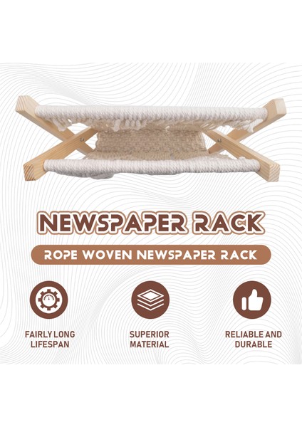 Boho Dergilik, Halat Dokuma Gazetelik, Halat Kumaş Tasarımlı Dergi Sepetleri, Dergilik Saklama (Yurt Dışından) fırsatları