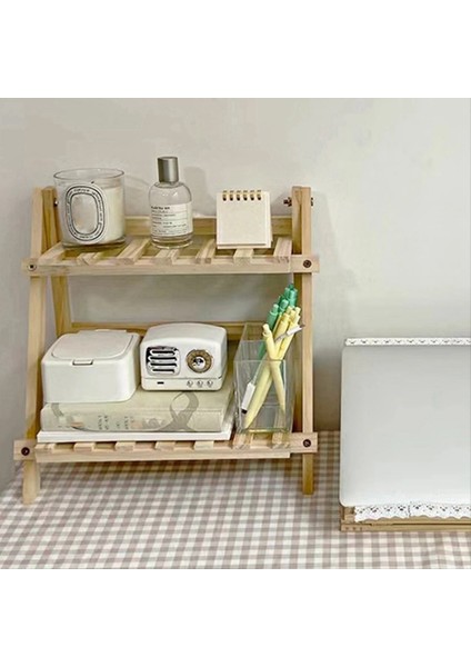 Ahşap Masaüstü Depolama Rafı Çift Kütük Masa Depolama Rafı Ofis Ins Basit Depolama Rafı (Yurt Dışından) modelleri