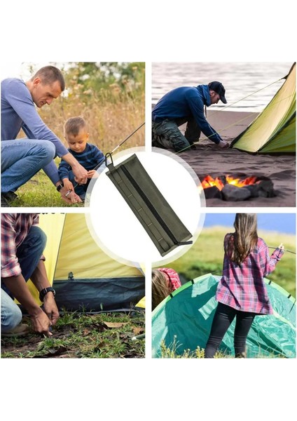 Kamp Aksesuarları Saklama Çantası Su Geçirmez Cep Kamp Aksesuarları Saklama Çantası Ağır Hizmet Tipi Oxford Dayanıklı Ordu Yeşili (Yurt Dışından)