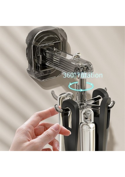 Banyo Duvar ve Tavan Döner Kancası, 6 Pençeli Döner Kancalı Duş Askısı, Banyo, Tuvalet Masası, A ile Uyumlu (Yurt Dışından) fiyatları