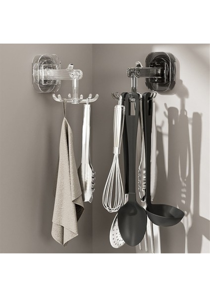 Banyo Duvar ve Tavan Döner Kancası, 6 Pençeli Döner Kancalı Duş Askısı, Banyo, Tuvalet Masası, A ile Uyumlu (Yurt Dışından) modelleri