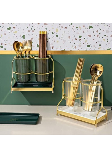 Metal Raflı Sofra Takımı, Mutfak Eşyası Tutucu, Masa Için Eşya Tutucu, Çatal Bıçak Takımı Saklama Düzenleyici, C (Yurt Dışından) modelleri