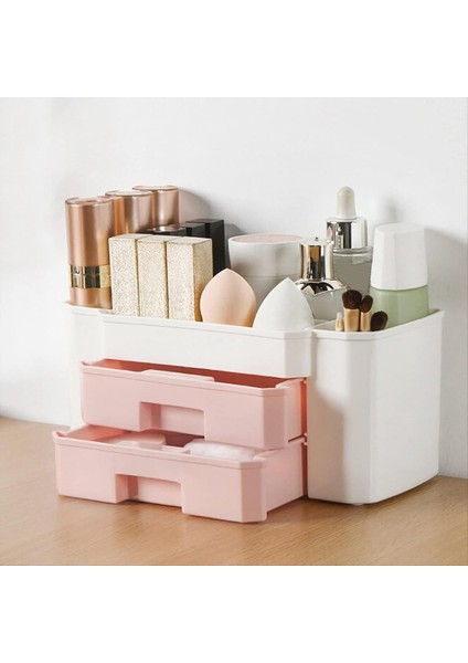 Makyaj Düzenleyici Kozmetik Kutusu Takı, Saç, Aksesuar, Güzellik, Cilt Bakım Ürünleri, Makyaj Saklama Kutusu, Pembe (Yurt Dışından) fiyatları