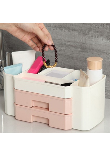 Makyaj Düzenleyici Kozmetik Kutusu Takı, Saç, Aksesuar, Güzellik, Cilt Bakım Ürünleri, Makyaj Saklama Kutusu, Pembe (Yurt Dışından) modelleri