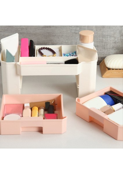 Makyaj Düzenleyici Kozmetik Kutusu Takı, Saç, Aksesuar, Güzellik, Cilt Bakım Ürünleri, Makyaj Saklama Kutusu, Pembe (Yurt Dışından) fırsatları
