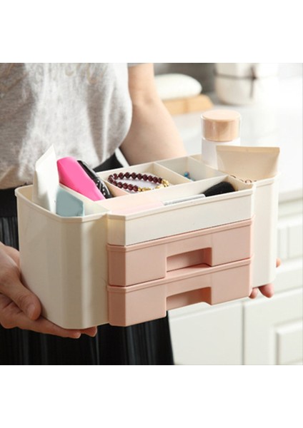Makyaj Düzenleyici Kozmetik Kutusu Takı, Saç, Aksesuar, Güzellik, Cilt Bakım Ürünleri, Makyaj Saklama Kutusu, Pembe (Yurt Dışından) indirimleri