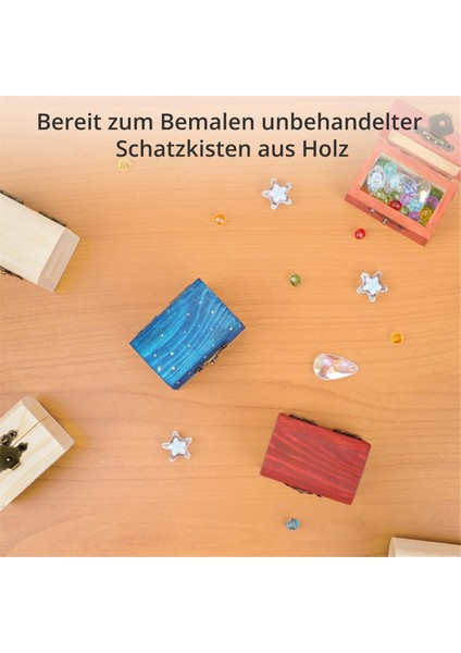 Shore Küçük Ahşap Menteşeli Kapaklı Kutu (12'li Paket) - Işlenmemiş Çam Ağacından Yapılmış Küçük Hazine Sandığı Parça ve Hediyeler Için (Yurt Dışından) fırsatları