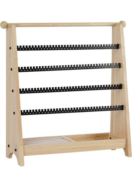 Ahşap Mücevher Rafı 5 Katlı Kule Vitrin Mücevher Rafı Çıkarılabilir Küpeler Kolyeler Yüzükler Mücevher Standı Dikey (Yurt Dışından)