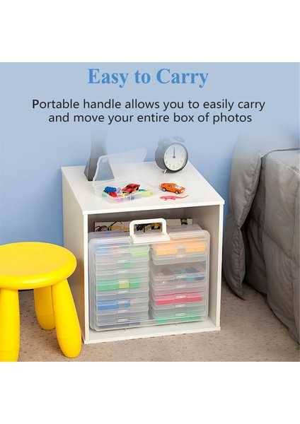 Taşınabilir Fotoğraf Saklama Kutuları, 16 Iç Bölmeli, 1600'E Kadar Kapasiteli 4x6 Inç Fotoğraf, Tohumlar ve Ofis Malzemeleri Için (Yurt Dışından) fiyatları