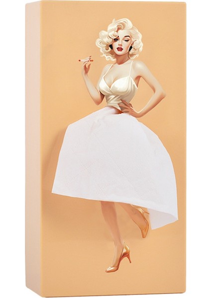 Çizgi Film Anime Kız Mendil Kutusu Uçan Etek Mendil Kutusu Tutu Kız Yüz Mendil Kutusu Sevimli Masaüstü Dekorasyon Süsleri, D (Yurt Dışından)