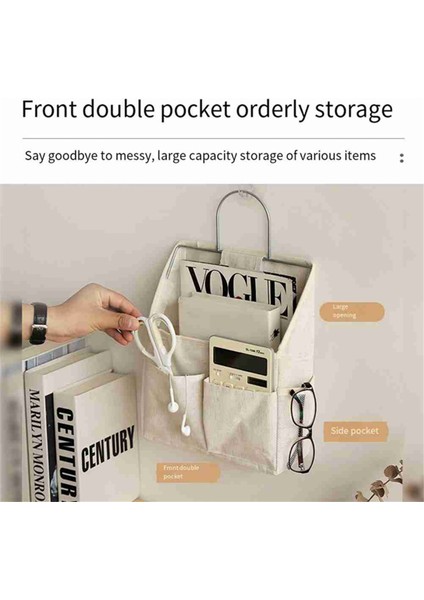 Yurt Duvarına Asılan Saklama Çantası Duvar Kapısı Gardırop Masaüstü Kumaş Çanta CD Dergi Organizasyon Sepeti, Jüt (Yurt Dışından) indirimleri