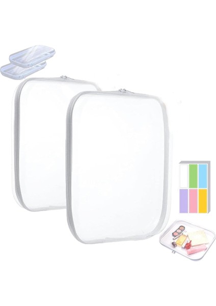 Şeffaf Fermuarlı Sert Kese, Istiflenebilir Saklama Kutuları, Kozmetik Oyuncak Kırtasiye Depolama Için Taşınabilir Şeffaf Fermuarlı Kutu (Yurt Dışından) fiyatları