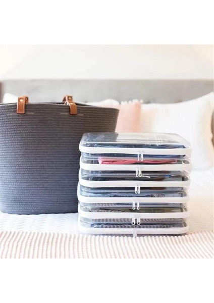 Şeffaf Fermuarlı Sert Kese, Istiflenebilir Saklama Kutuları, Kozmetik Oyuncak Kırtasiye Depolama Için Taşınabilir Şeffaf Fermuarlı Kutu (Yurt Dışından) modelleri